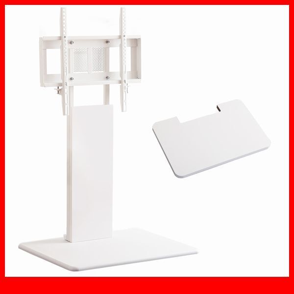 テレビ台★壁寄せテレビスタンド ロー 固定タイプ 専用棚 セット/32~60インチ/省スペース 高さ調整可/ホワイト/特価/a4拍卖