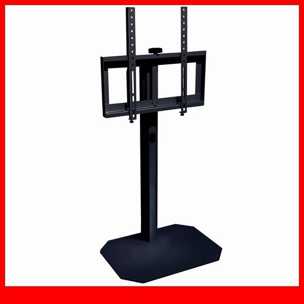 テレビ台★新品/北欧インテリア 八角壁寄せテレビスタンド ロータイプ/32~65型TV対応 コード一体型収納 首振り機能/ブラック/a1拍卖