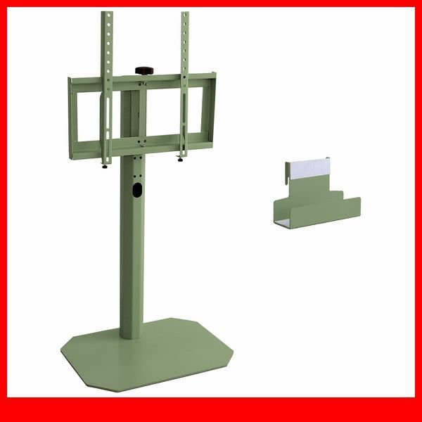 テレビ台★新品/大人かわいいインテリア 八角壁寄せテレビスタンド ロー HDDホルダー付/32~65TV型対応 コード収納 首振機能/グリーン/a2拍卖