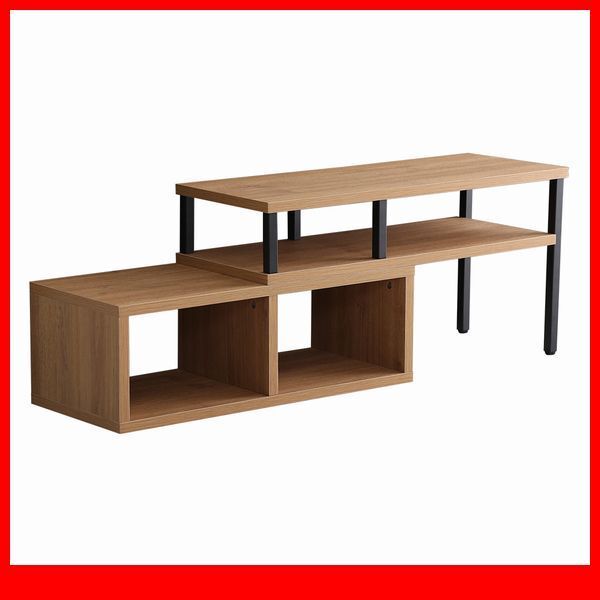 テレビ台★ヴィンテージ伸縮テレビ台/ロータイプ コンパクト W75~135伸縮 回転 コーナーにも/32インチ/シャビーナチュラル/特価/a1拍卖