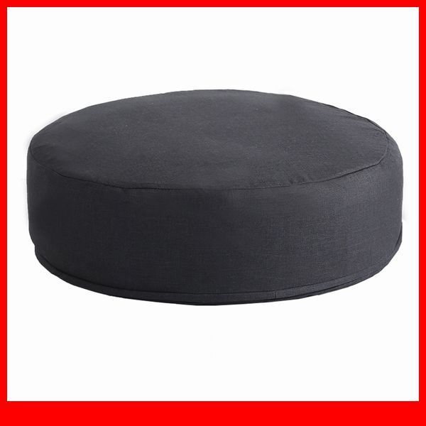 クッション★カバーリング低反発クッション 1個 座布団/洗濯可能なクッションカバー 丸型/シンプル 和室 洋室/厚さ16cm/日本製/ブラック/a2拍卖