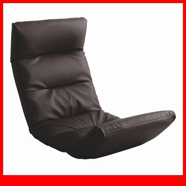 座椅子★日本製リクライニング座椅子 アップタイプ/合皮 PVCレザー/14段階調節ギア 転倒防止機能付/ローテーブル こたつで/PVCブラウン/a9拍卖