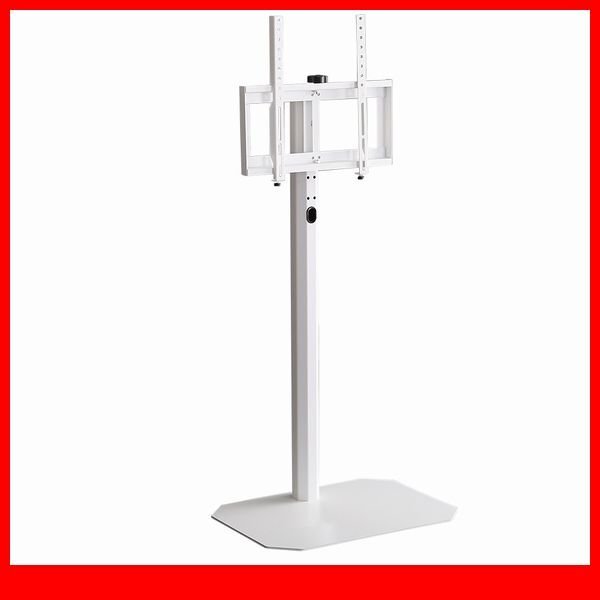 テレビ台★新品/大人かわいいインテリア 八角壁寄せテレビスタンド ハイタイプ/32~65型TV対応 コード一体型収納 首振り機能/ホワイト/a4拍卖