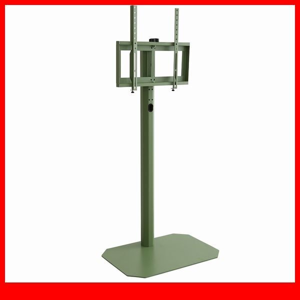 テレビ台★新品/大人かわいいインテリア 八角壁寄せテレビスタンド ハイタイプ/32~65型TV対応 コード一体型収納 首振り機能/グリーン/a2拍卖