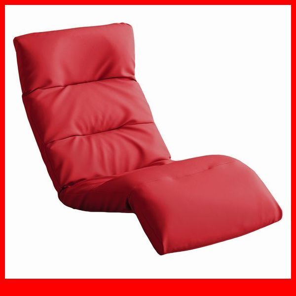 座椅子★日本製リクライニング座椅子 ダウンタイプ/合皮 PVCレザー/14段階調節ギア 転倒防止機能付/ローテーブル こたつで/レッド/a10拍卖