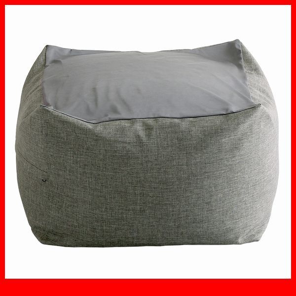 クッション★おしゃれなキューブ型ビーズクッション Lサイズ/日本製 洗えるカバー 布地/ソファ 椅子 スツール/ダークカラー/グレー/a4拍卖