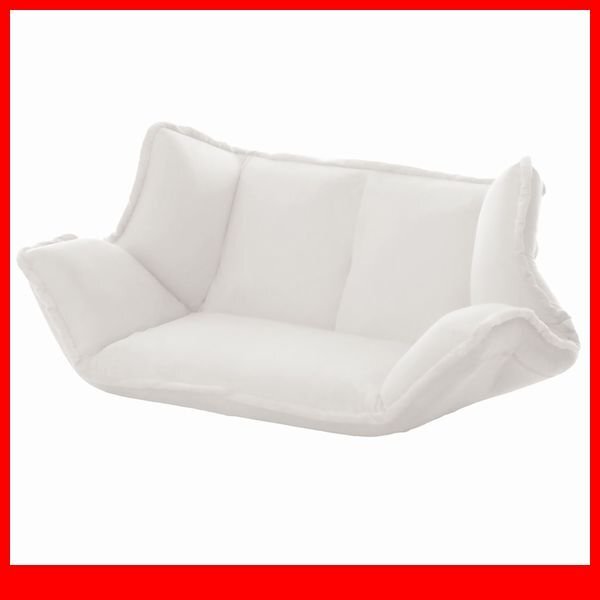 ソファ★新品/大人かわいいインテリア マルチリクライニングローソファ 2人掛け/ベッドマットにも 日本製 完成品/シルキーホワイト/a10拍卖