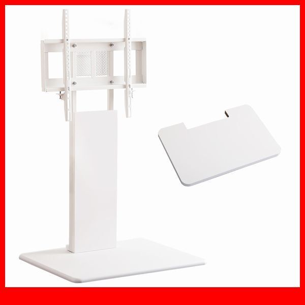 テレビ台★壁寄せテレビスタンド ロー スイングタイプ 専用棚 セット/32~55インチ/省スペース 高さ調整可/ホワイト/a4拍卖