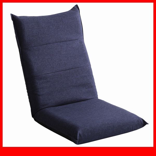 座椅子★シンプルボリューム ハイバック座椅子/14段階リクライニング フラット~二つ折り/日本製 布地 完成品/ブルー/特価/a2拍卖