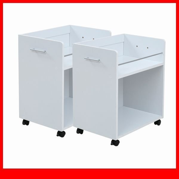 押入れ収納★クローゼット収納 ラック 2個セット/ワゴン 収納庫/リビング ダイニング デスクラックに/ホワイト 白家具/最安値/sgta-0129/a4拍卖