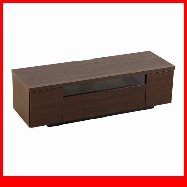 テレビ台/シンプルでスタイリッシュなテレビ台 テレビボード ローボード/46型 木製 幅120cm 日本製 完成品/ダークブラウン/新品 特価/a3拍卖
