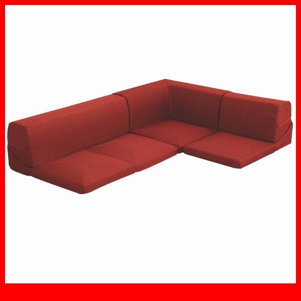 ソファ★カバーリング 着せ替え コーナー ローソファ フロアソファ 3人掛け/布地 清潔 洗濯可 レイアウト変更可 日本製/タスクレッド/a8拍卖