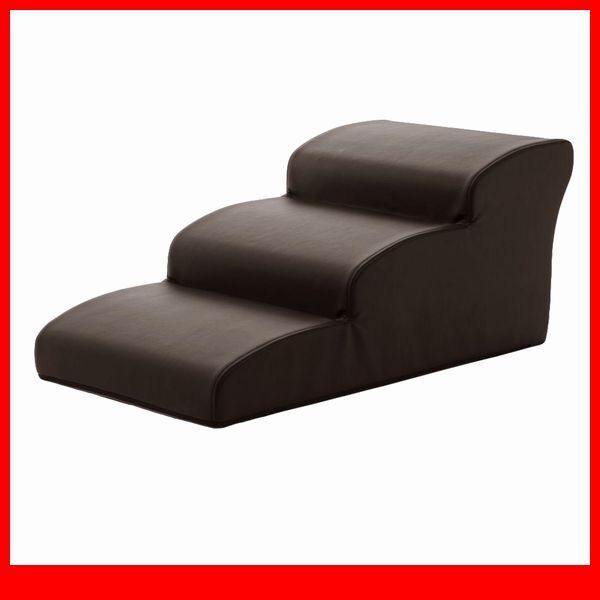 ペット用品★ドッグステップ 犬用階段3段タイプ/小型犬用 フレンチブルドッグ 他/ソファ ベッド の上り下り/日本製 PVCレザー/ブラウン/a2拍卖