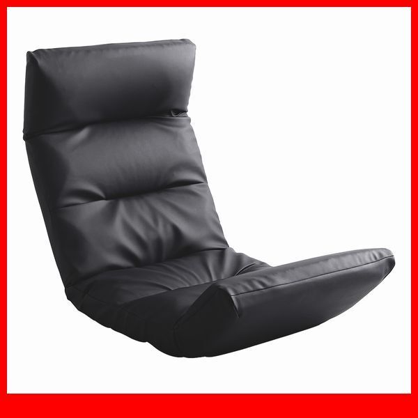 座椅子★日本製リクライニング座椅子 アップタイプ/合皮 PVCレザー/14段階調節ギア 転倒防止機能付/ローテーブル こたつで/PVCブラック/a8拍卖