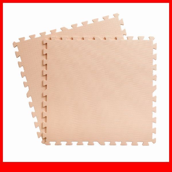 カーペット★サイドパーツ付きジョイントマット 64枚セット 大判60cm 安心の低ホルムアルデヒド 防音 保温 水洗い/ベージュ/a1拍卖