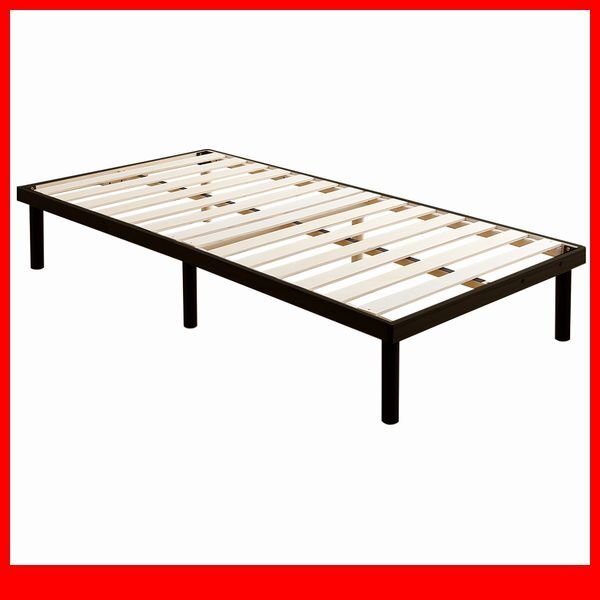 ベッド★新品/パイン材高さ2段階調整脚付きすのこベッド シングル/通気性 耐久性 頑丈 低ホルムアルデヒド/ブラウン/a1拍卖