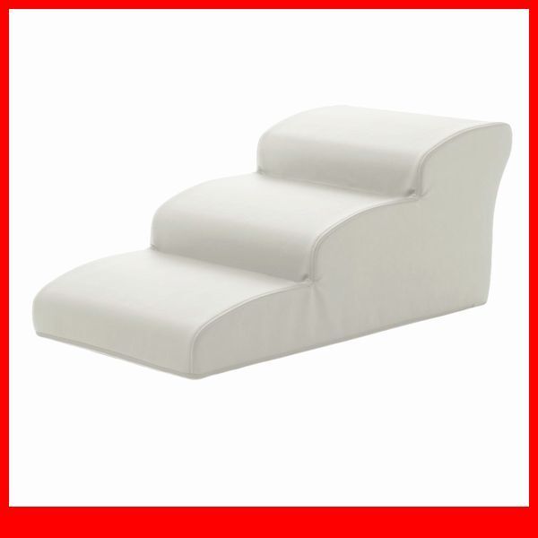 ペット用品★ドッグステップ 犬用階段3段タイプ/小型犬用 パピヨン 他/ソファ ベッド の上り下りに/日本製 PVCレザー 完成品/アイボリー/a3拍卖