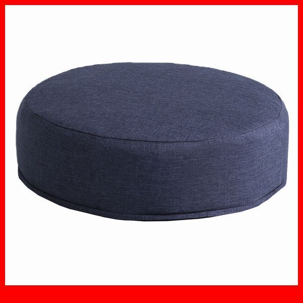 クッション★カバーリング低反発クッション 1個 座布団/洗濯可能なクッションカバー 丸型/シンプル 和室 洋室/厚さ16cm/日本製/ブルー/a3拍卖