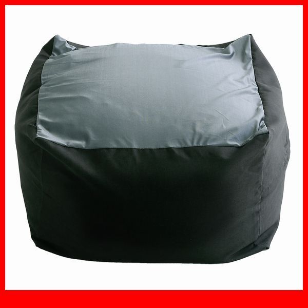 クッション★おしゃれなキューブ型ビーズクッション Lサイズ/日本製 洗えるカバー 布地/ソファ 椅子 スツール/ダークカラー/ブラック/a1拍卖