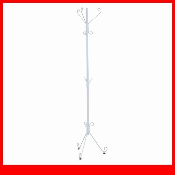 ハンガー★ヨーロッパ風 アイアン家具 ポールハンガー/スタンド ハンガー掛け 洋服掛け/姫系 アンティーク調/ホワイト 白家具/iria-0053/a3拍卖