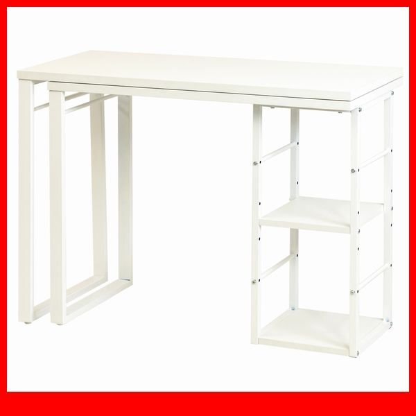 机★新品/回転ワークデスク/パソコンデスク ツインデスク ワイドデスク/コンパクト L型 I型 変幻自在/収納 可動棚/白家具 ホワイト/a3拍卖