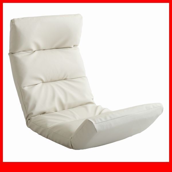 座椅子★日本製リクライニング座椅子 アップタイプ/布地 ファブリック/14段階調節ギア 転倒防止機能付/こたつで/白系 アイボリー/a6拍卖
