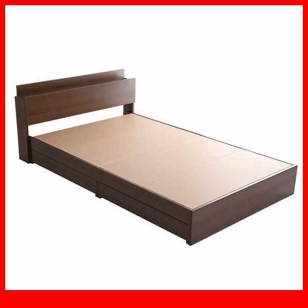 ベッド★宮棚 コンセント付きチェストベッド フレームのみ シングル/大人かわいいインテリア/引き出し2杯/木目調/ウォールナット/a3拍卖