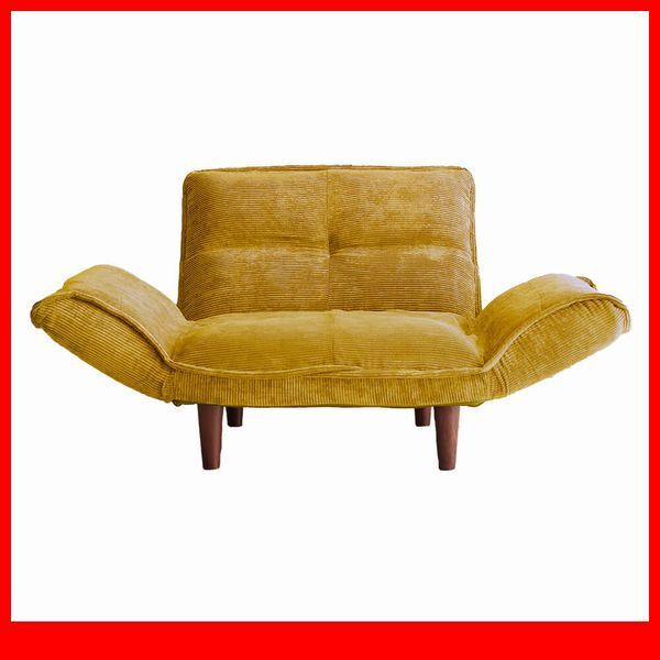 ソファ★コンパクトソファ 1人掛け/背もたれ 肘掛け リクライニング/ポケットコイル/ロータイプ ハイタイプ/イエロー/特価 限定/a6拍卖