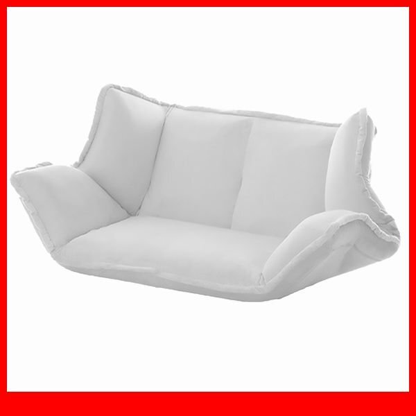 ソファ★新品/大人かわいいインテリア マルチリクライニングローソファ 2人掛け/ベッドマットにも 日本製 完成品/ライトグレー/a7拍卖