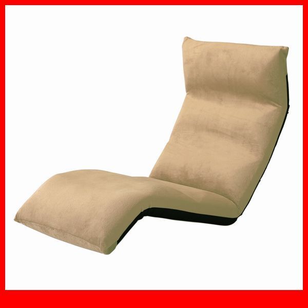 座椅子★新品/マルチリクライニング座椅子/ヘッド 背もたれ フット 14段階/ダウンスタイル/安心の日本製/起毛ベージュ/a4拍卖