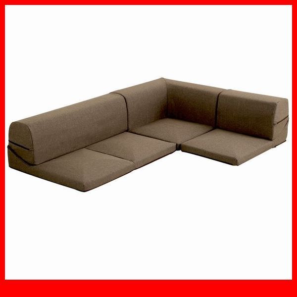 ソファ★カバーリング 着せ替え コーナー ローソファ フロアソファ 3人掛け/布地 清潔 洗濯可 レイアウト変更可 安心の日本製/ブラウン/a3拍卖