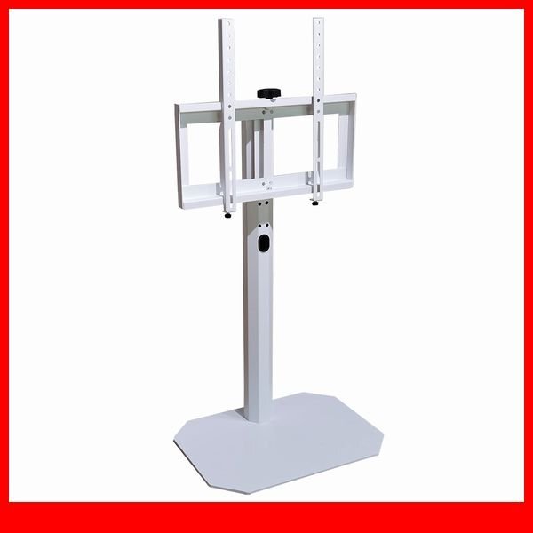 テレビ台★新品/北欧インテリア 八角壁寄せテレビスタンド ロータイプ/32~65型TV対応 コード一体型収納 首振り機能/ホワイト/a4拍卖