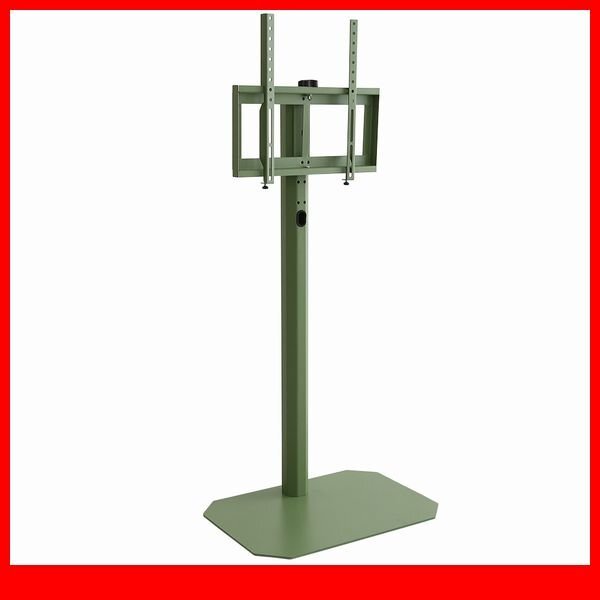 テレビ台★新品/北欧インテリア 八角壁寄せテレビスタンド ハイタイプ/32~65型TV対応 コード一体型収納 首振り機能/グリーン/a2拍卖