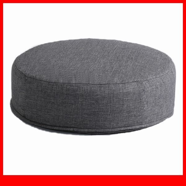 クッション★カバーリング低反発クッション 1個 座布団/洗濯可能なクッションカバー 丸型/シンプル 和室 洋室/厚さ16cm/日本製/グレー/a6拍卖