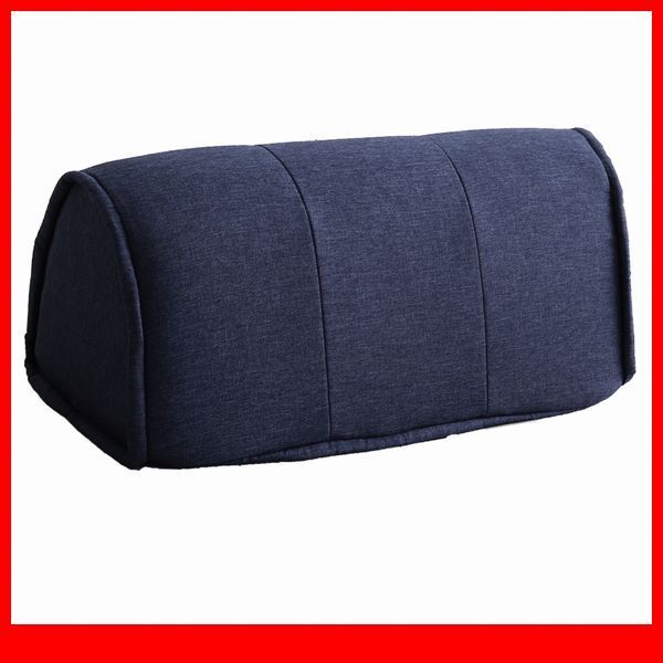 クッション★新品/背もたれクッション 滑り止め付き/ファブリック 安心の日本製 完成品/ブルー/a2拍卖