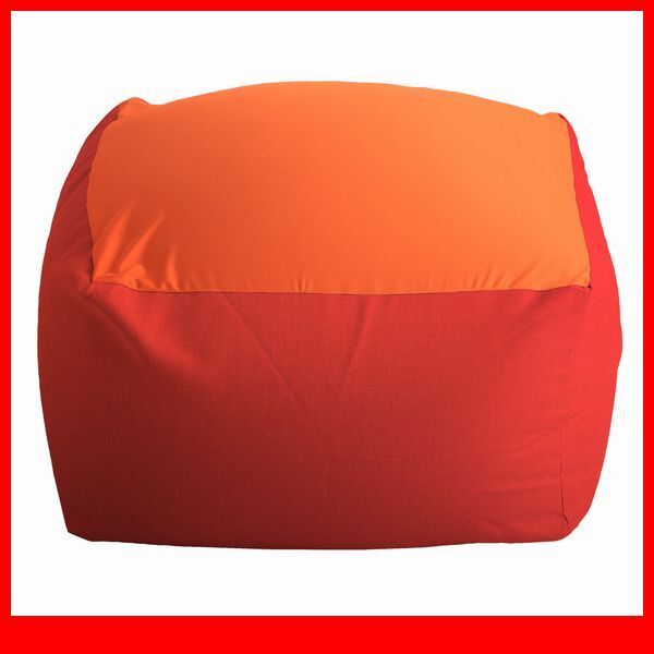 クッション★おしゃれなキューブ型ビーズクッション XLサイズ/日本製 洗えるカバー 布地/ソファ 椅子/レッド/a4拍卖