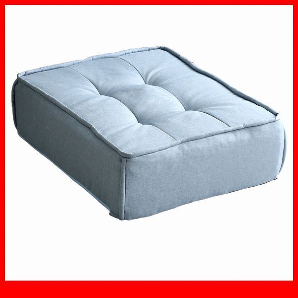 ソファ クッション★新品/フロアクッション 1人掛け 座面/ファブリック ポケットコイル 安心の日本製 完成品/ライトブルー/a4拍卖