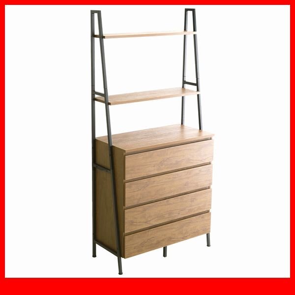 チェスト ラック★新品/ヴィンテージ風チェストラック オールチェスト/充実の収納 引出し ディスプレイ/シャビーオーク/a1拍卖