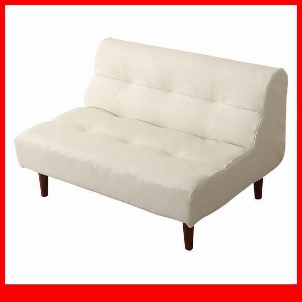 ソファ★新品/リビングダイニング ダブルソファ ワイド幅/PVCレザー 合皮 ポケットコイル ハイタイプ ロータイプ/日本製/アイボリー/a4拍卖