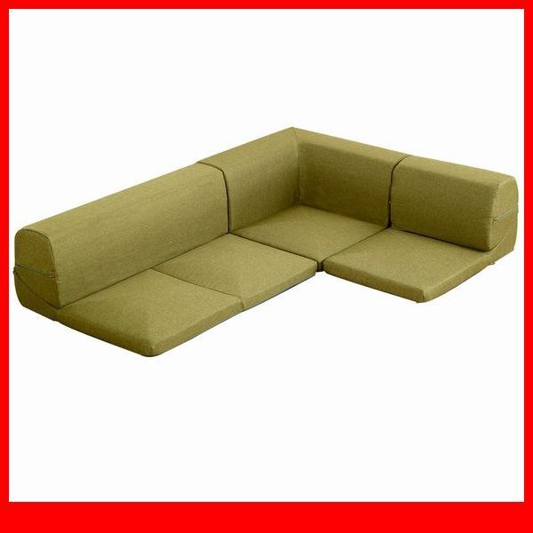 ソファ★カバーリング 着せ替え コーナー ローソファ フロアソファ 3人掛け/布地 清潔 洗濯可 レイアウト変更可 日本製/タスクグリーン/a5拍卖