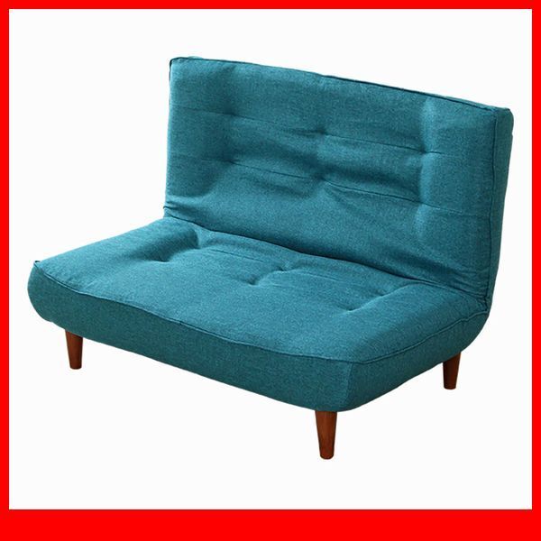 ソファ★2人掛ハイバックソファ 布地 ローソファ 座椅子に ポケットコイル 3段階リクライニング 日本製 完成品/ターコイズブルー/a5拍卖