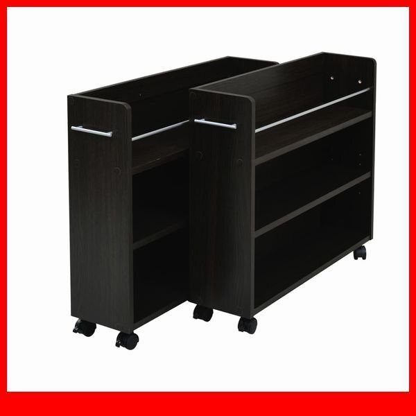 押入れ収納★押入れ 収納 ラック 本棚 2個セット/大容量/隙間家具 リビング ダイニング デスクラックに/ダークブラウン/特価/sgta-0130/a1拍卖