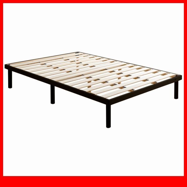 ベッド★新品/パイン材高さ2段階調整脚付きすのこベッド ダブル/通気性 耐久性 頑丈 低ホルムアルデヒド/ブラウン/a1拍卖