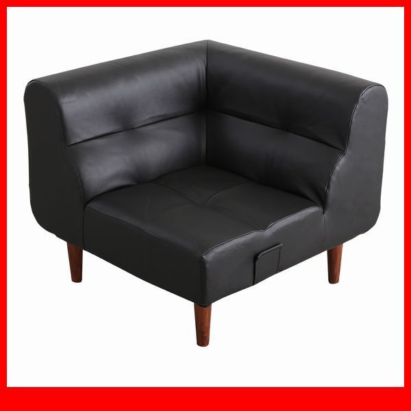 ソファ★新品/リビングダイニング コーナーソファ ワイド幅/PVCレザー 合皮 ポケットコイル ハイタイプ ロータイプ/日本製/ブラック/a1拍卖