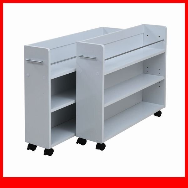 押入れ収納★押入れ 収納 ラック 本棚 2個セット/大容量/隙間家具 リビング ダイニング デスクラックに/ホワイト 白家具/限定/sgta-0130/a4拍卖