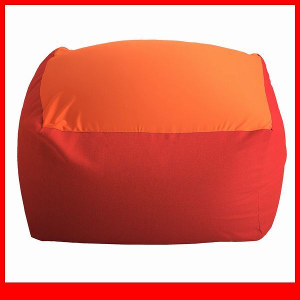 クッション★おしゃれでかわいいキューブ型ビーズクッション XLサイズ/日本製 洗えるカバー 布地/ソファ 椅子 スツール/レッド/a4拍卖