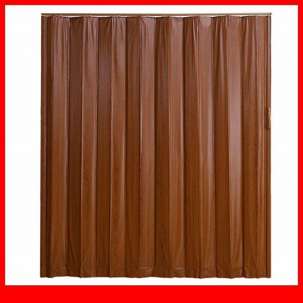 間仕切り★新品/木目調 アコーディオンドア 幅200cm/間仕切り 目隠し/スムーズ開閉 マグネット/オフィス 商業施設でも/ブラウン/a1拍卖