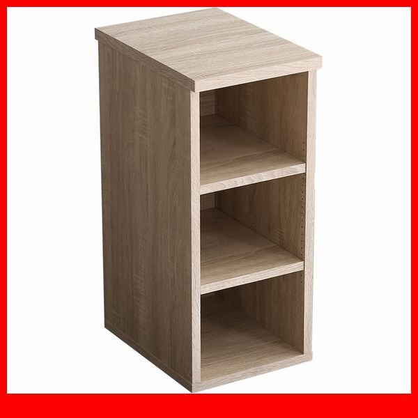 ラック★新品/ヴィンテージ シンプルデスク用 サイドラック30cm幅/可動棚 A4ファイル 小物 収納/木目調 ナチュラル シャビーオーク/a1拍卖