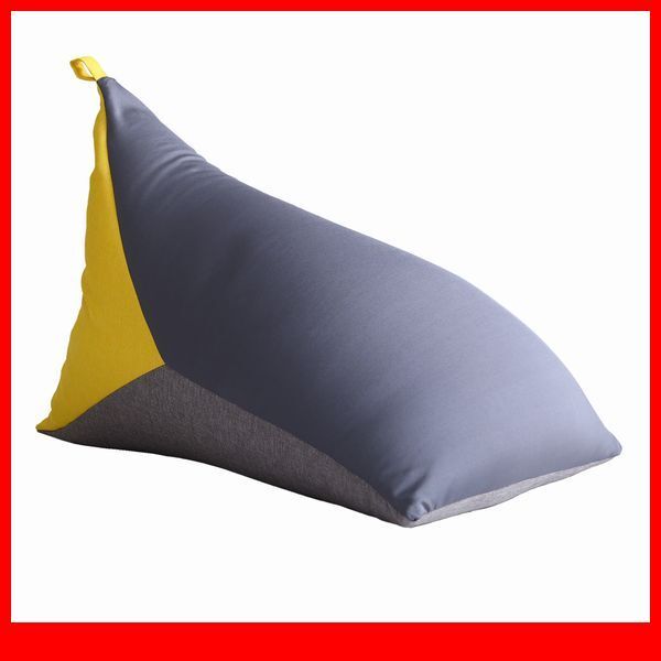 クッション★新品/コンパクトビーズクッション/座る もたれる 寝転ぶ 抱える/軽量 取っ手付き/安心の日本製 完成品/イエロー/特価/a4拍卖