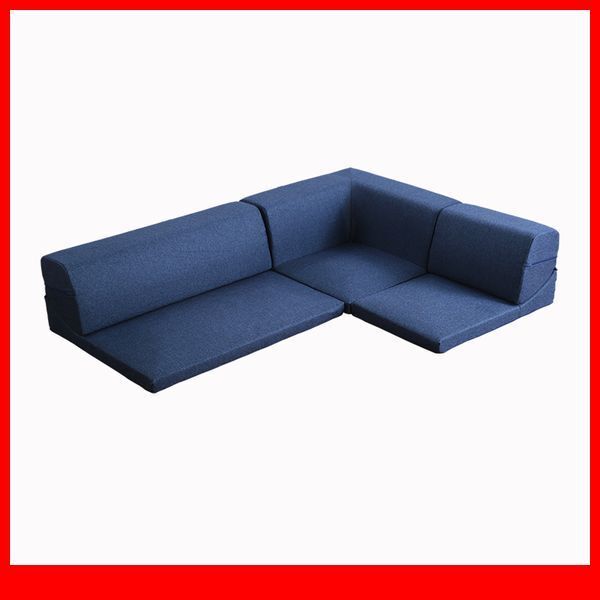 ソファ★組み替え自由なフロアソファ コーナーソファ 3人掛け ロータイプ/リクライニング ローテーブル こたつで/日本製 布地/ネイビー/a4拍卖